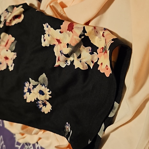 Women's Plus Size Floral 3/4 Sleeve Baseball Tee 3X - Warehouse One - Picture 4 of 10